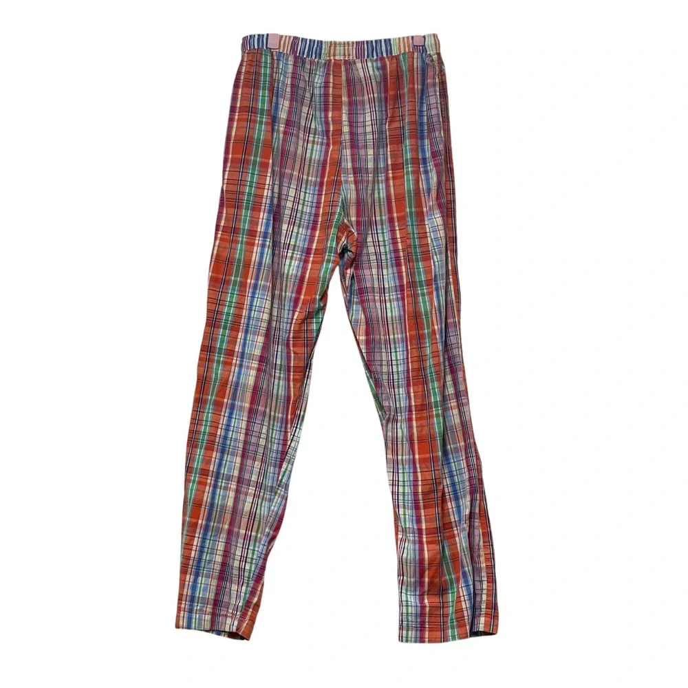 Polo Ralph Lauren Mens Medium Madras Plaid Pajama Pants Multicolor Cotton Sleep